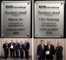 President's award recipients from ECR International Inc.